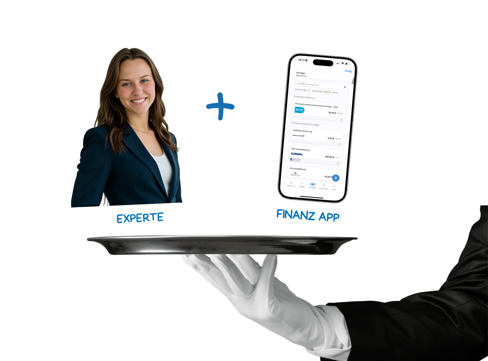 Experte und Finanzmanager-App sind ein gutes Team